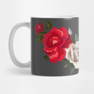 Red and White Roses Mug